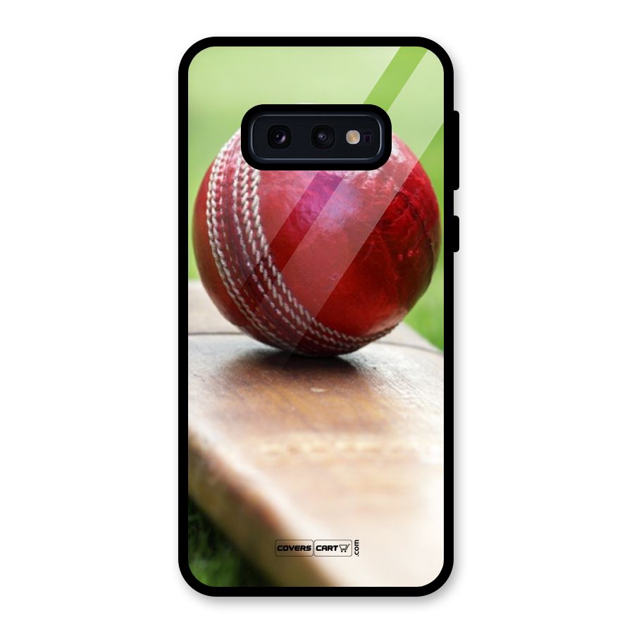 Cricket Bat Ball Glass Back Case for Galaxy S10e