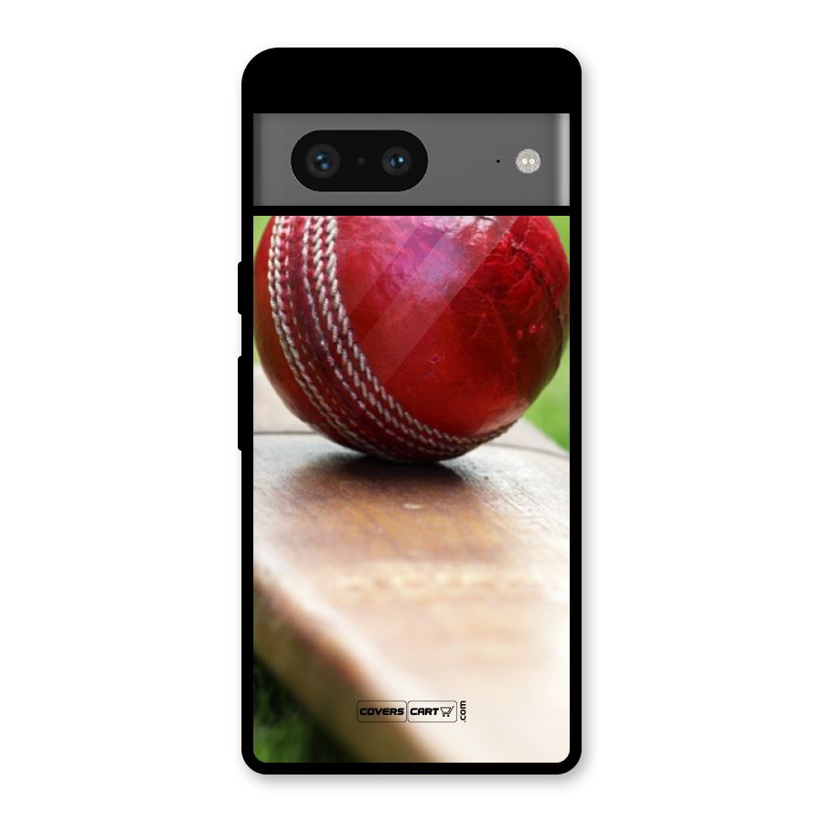 Cricket Bat Ball Glass Back Case for Google Pixel 7