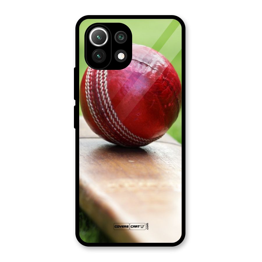 Cricket Bat Ball Glass Back Case for Mi 11 Lite NE 5G