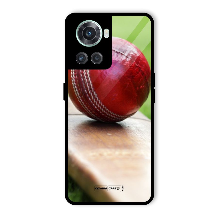 Cricket Bat Ball Glass Back Case for OnePlus 10R