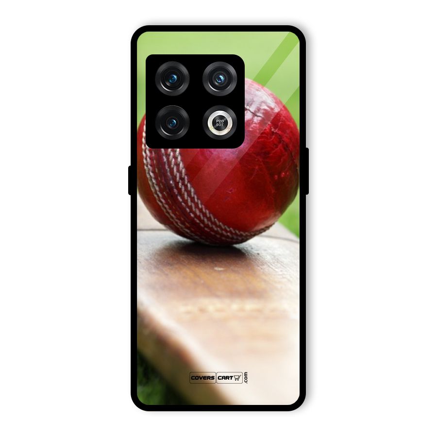 Cricket Bat Ball Glass Back Case for OnePlus 10 Pro 5G