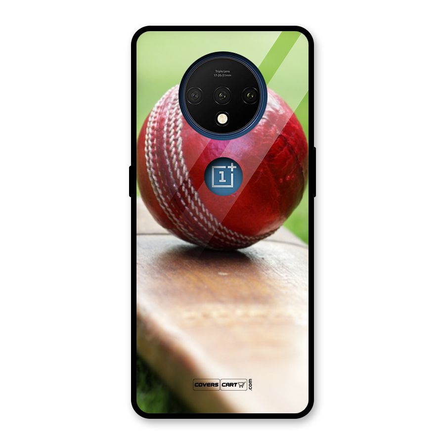Cricket Bat Ball Glass Back Case for OnePlus 7T