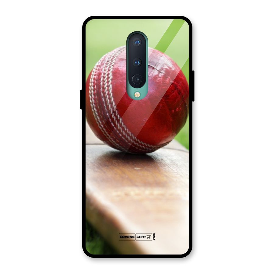 Cricket Bat Ball Glass Back Case for OnePlus 8