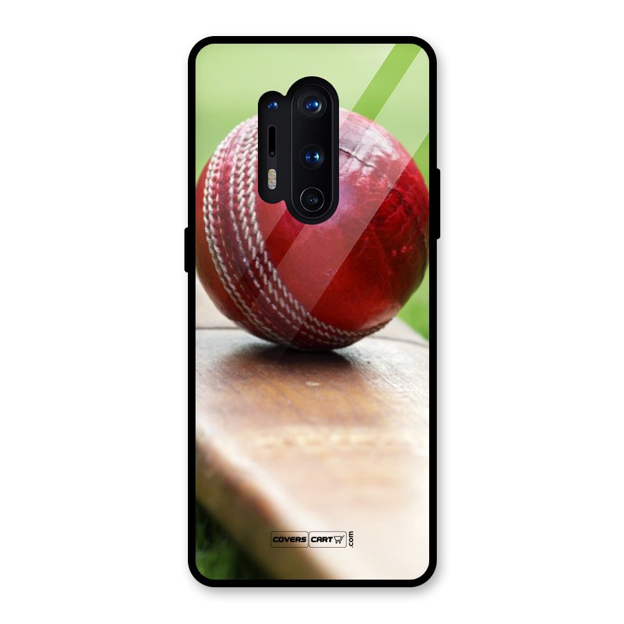 Cricket Bat Ball Glass Back Case for OnePlus 8 Pro