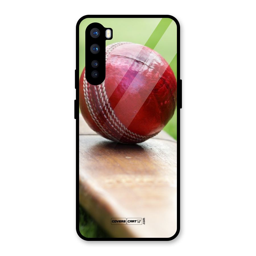 Cricket Bat Ball Glass Back Case for OnePlus Nord