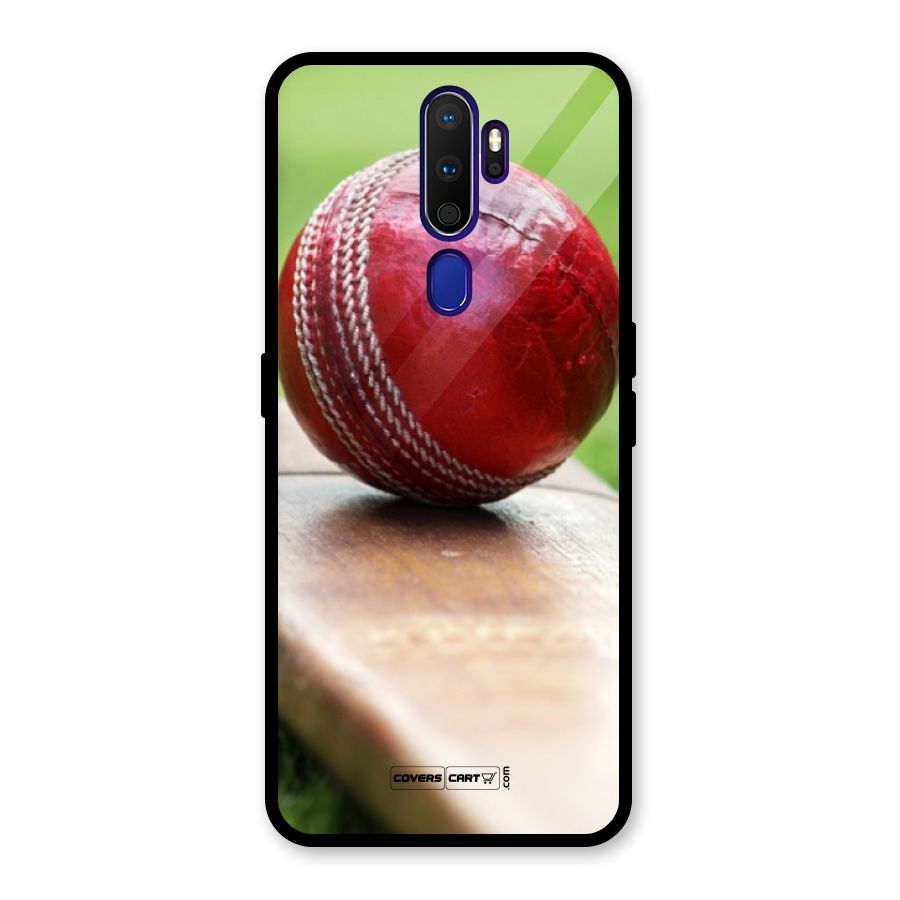 Cricket Bat Ball Glass Back Case for Oppo A9 (2020)