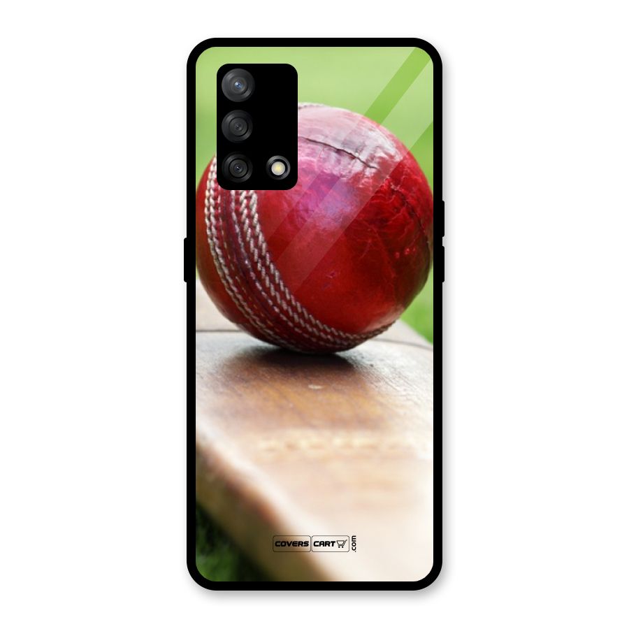 Cricket Bat Ball Glass Back Case for Oppo F19