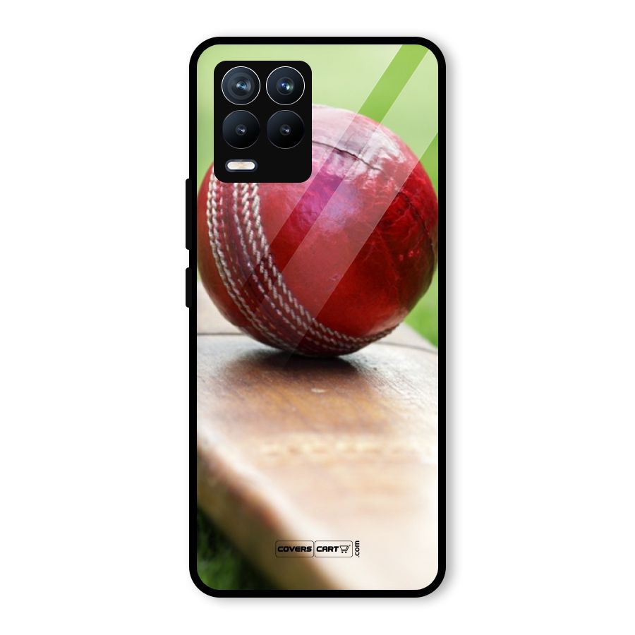 Cricket Bat Ball Glass Back Case for Realme 8 Pro
