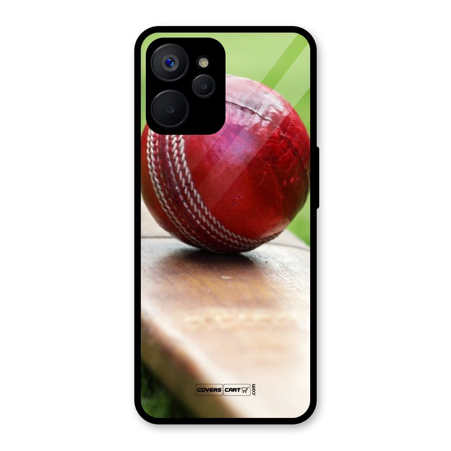 Cricket Bat Ball Glass Back Case for Realme 9i 5G