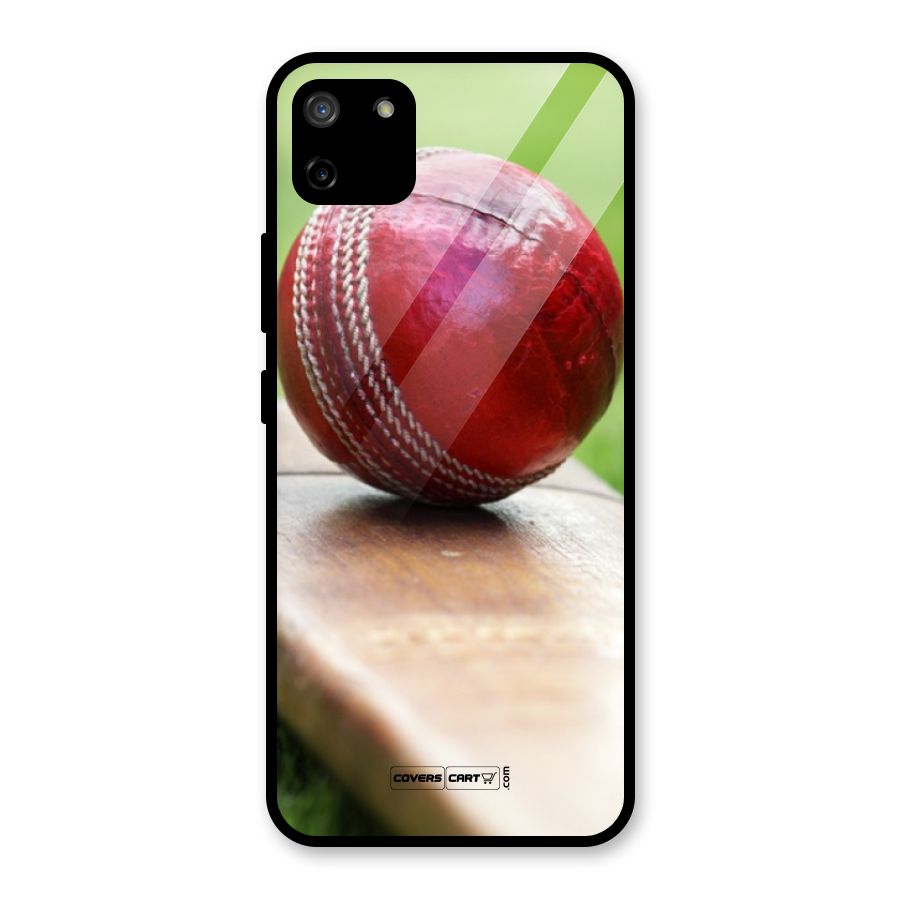 Cricket Bat Ball Glass Back Case for Realme C11