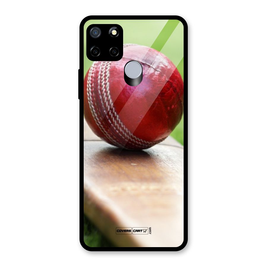 Cricket Bat Ball Glass Back Case for Realme C12