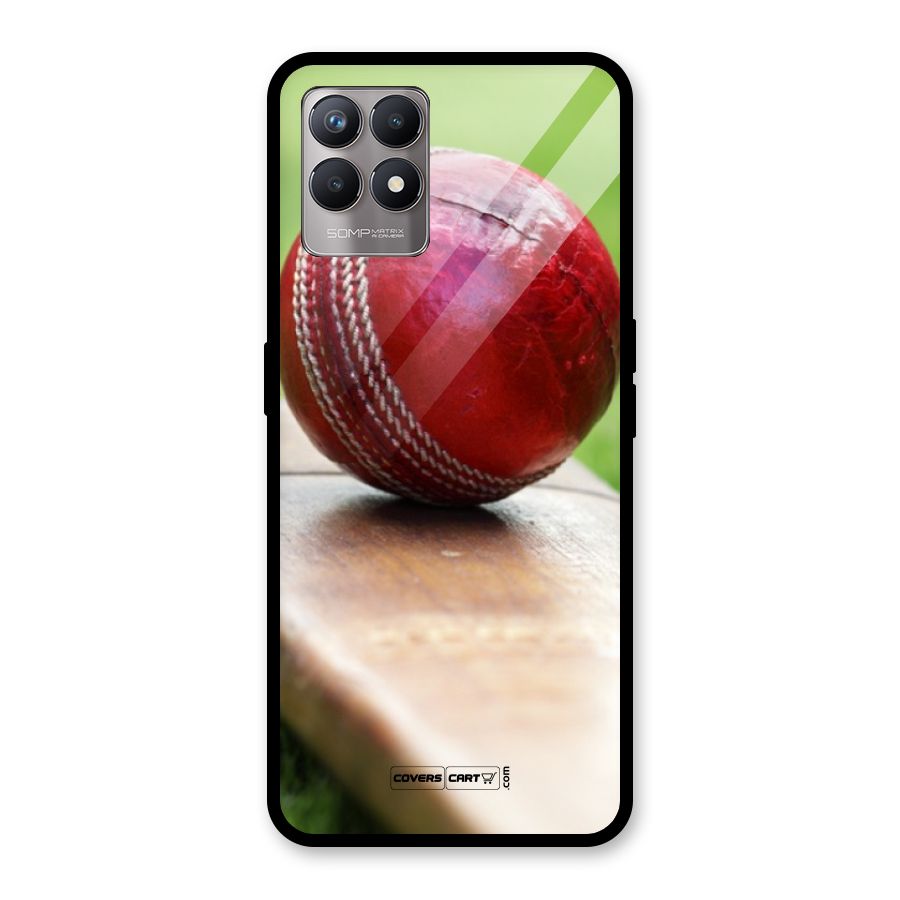 Cricket Bat Ball Glass Back Case for Realme Narzo 50