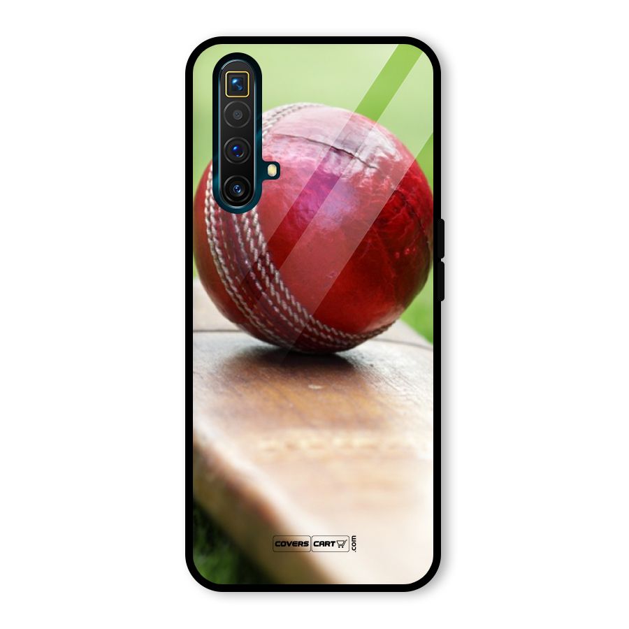 Cricket Bat Ball Glass Back Case for Realme X3 SuperZoom
