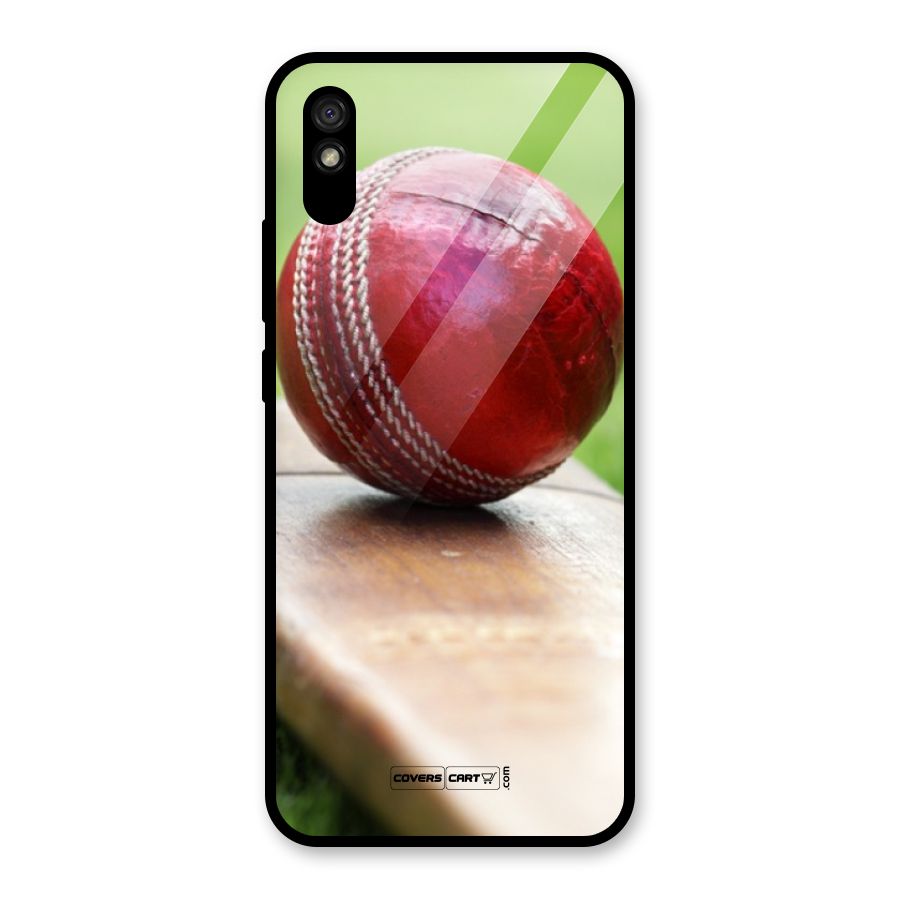 Cricket Bat Ball Glass Back Case for Redmi 9i