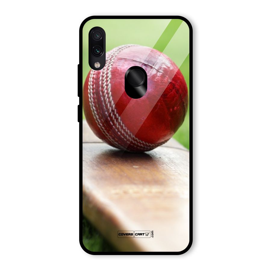 Cricket Bat Ball Glass Back Case for Redmi Note 7 Pro
