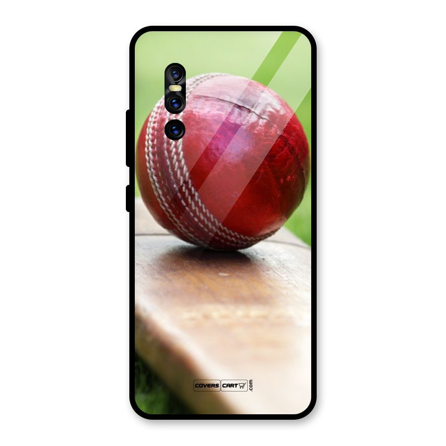 Cricket Bat Ball Glass Back Case for Vivo V15 Pro