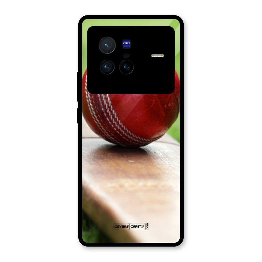 Cricket Bat Ball Glass Back Case for Vivo X80
