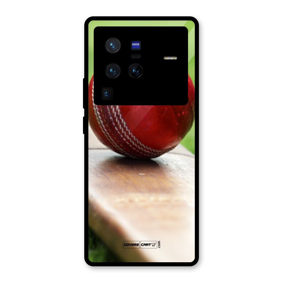 Cricket Bat Ball Glass Back Case for Vivo X80 Pro