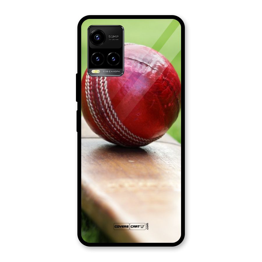Cricket Bat Ball Glass Back Case for Vivo Y21T
