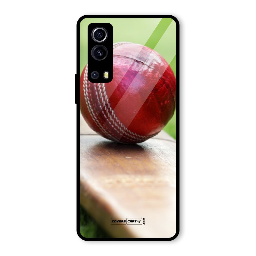 Cricket Bat Ball Glass Back Case for Vivo iQOO Z3