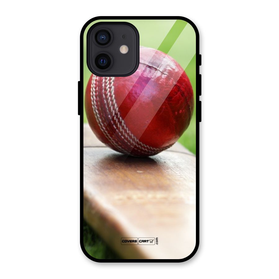 Cricket Bat Ball Glass Back Case for iPhone 12