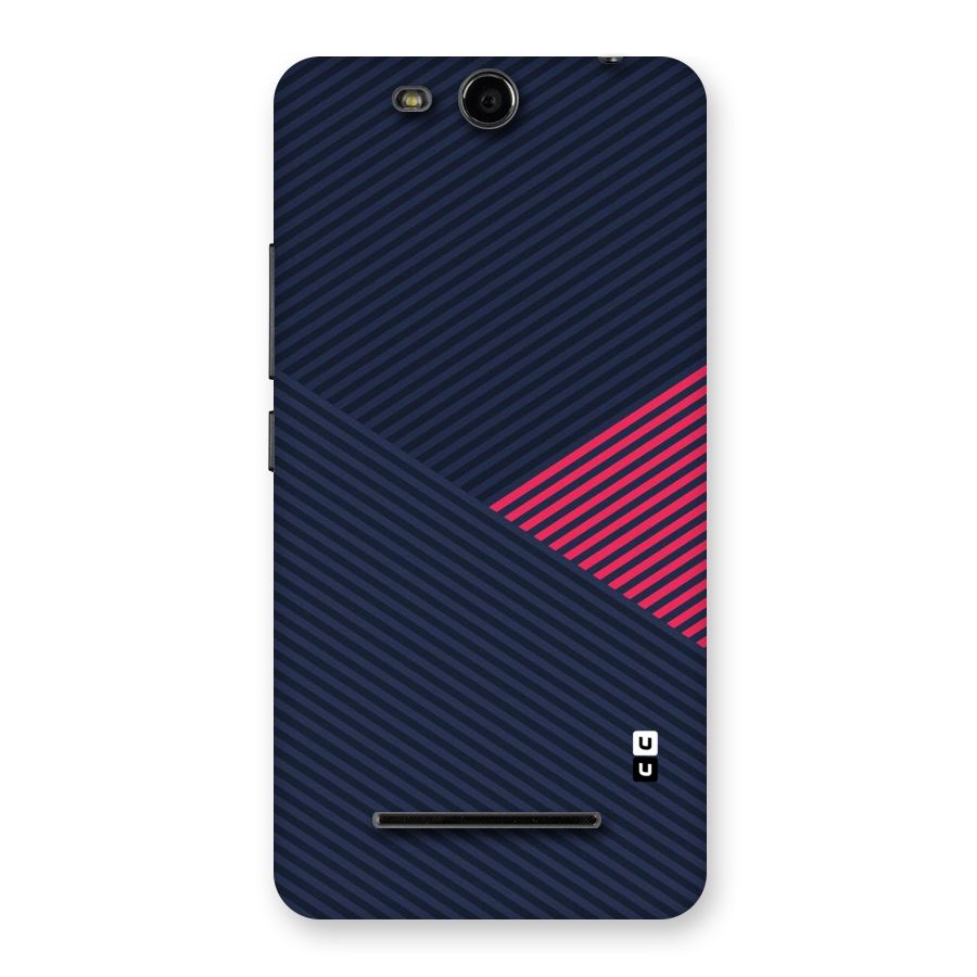 Criscros Stripes Back Case for Micromax Canvas Juice 3 Q392