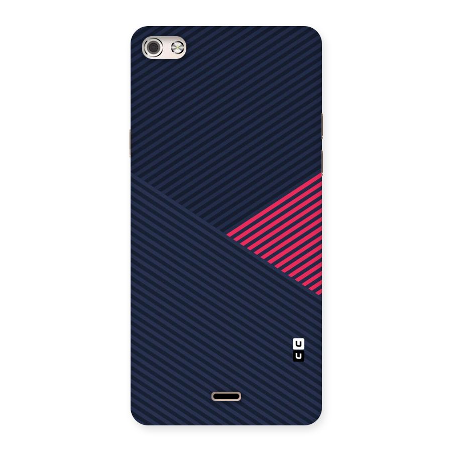 Criscros Stripes Back Case for Micromax Canvas Silver 5