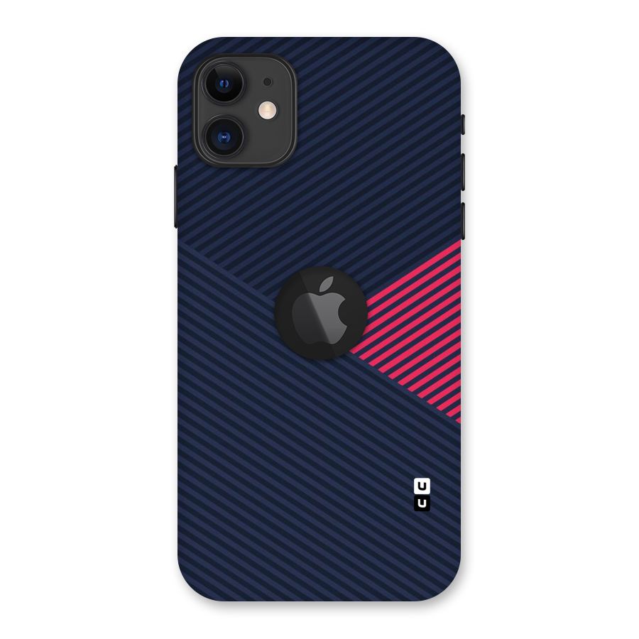 Criscros Stripes Back Case for iPhone 11 Logo Cut