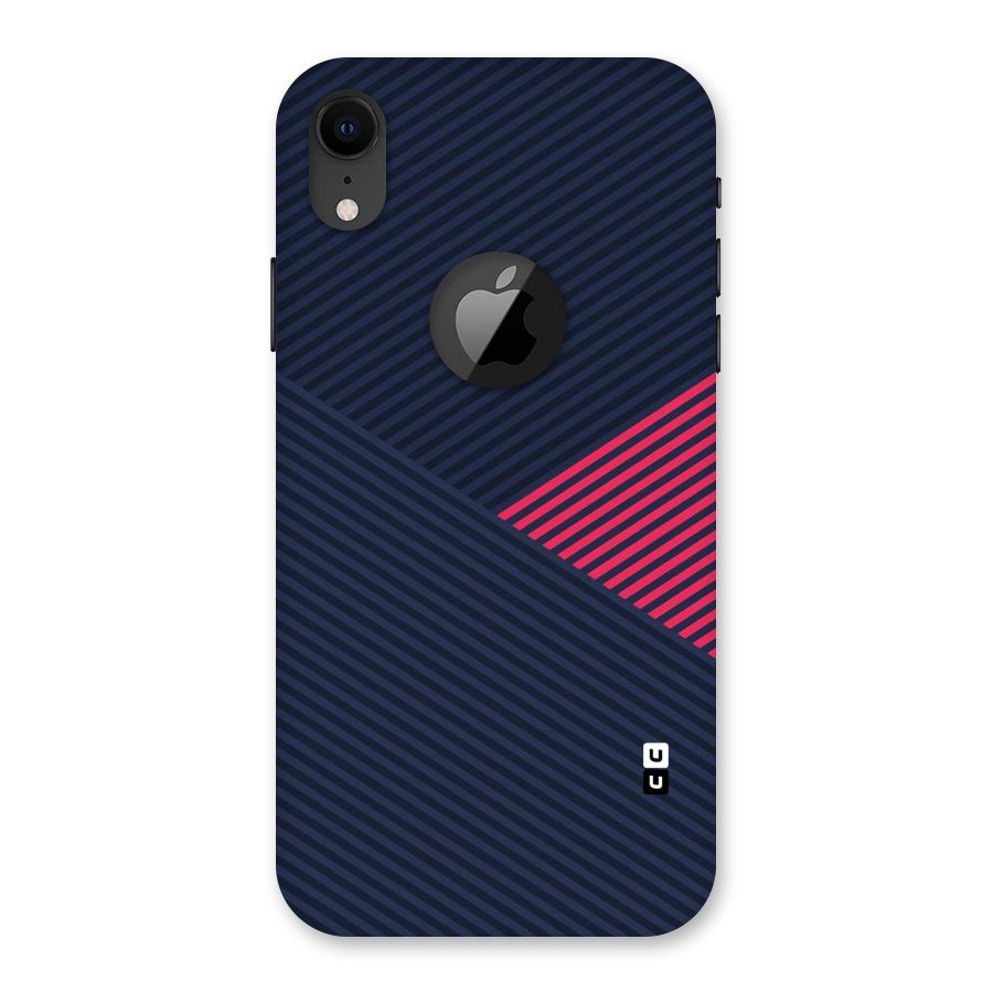 Criscros Stripes Back Case for iPhone XR Logo Cut