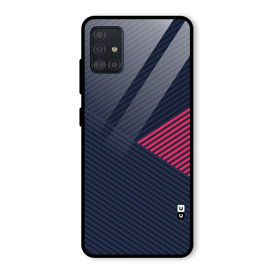 Criscros Stripes Glass Back Case for Galaxy A51