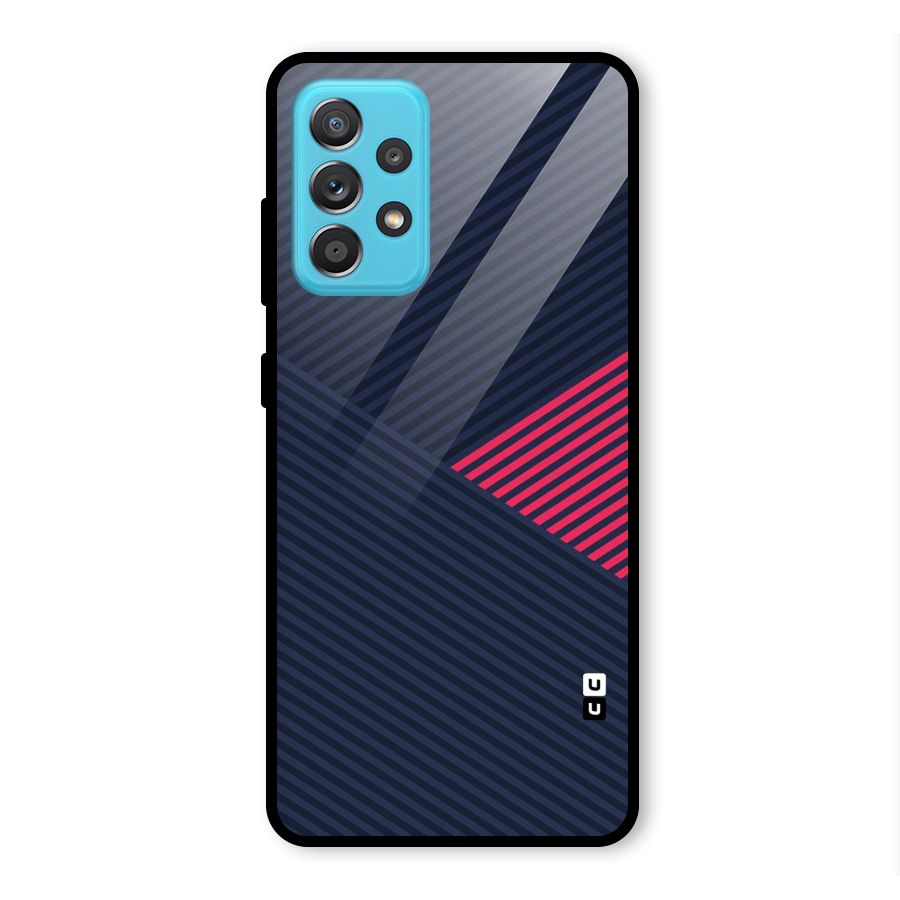 Criscros Stripes Glass Back Case for Galaxy A52