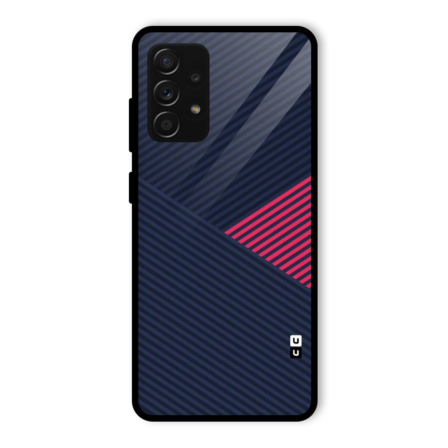 Criscros Stripes Glass Back Case for Galaxy A53 5G