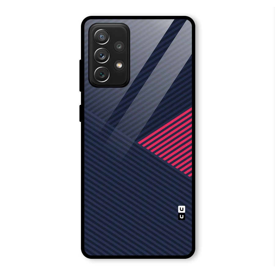 Criscros Stripes Glass Back Case for Galaxy A72