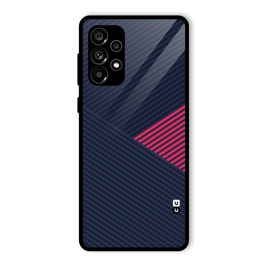 Criscros Stripes Glass Back Case for Galaxy A73 5G