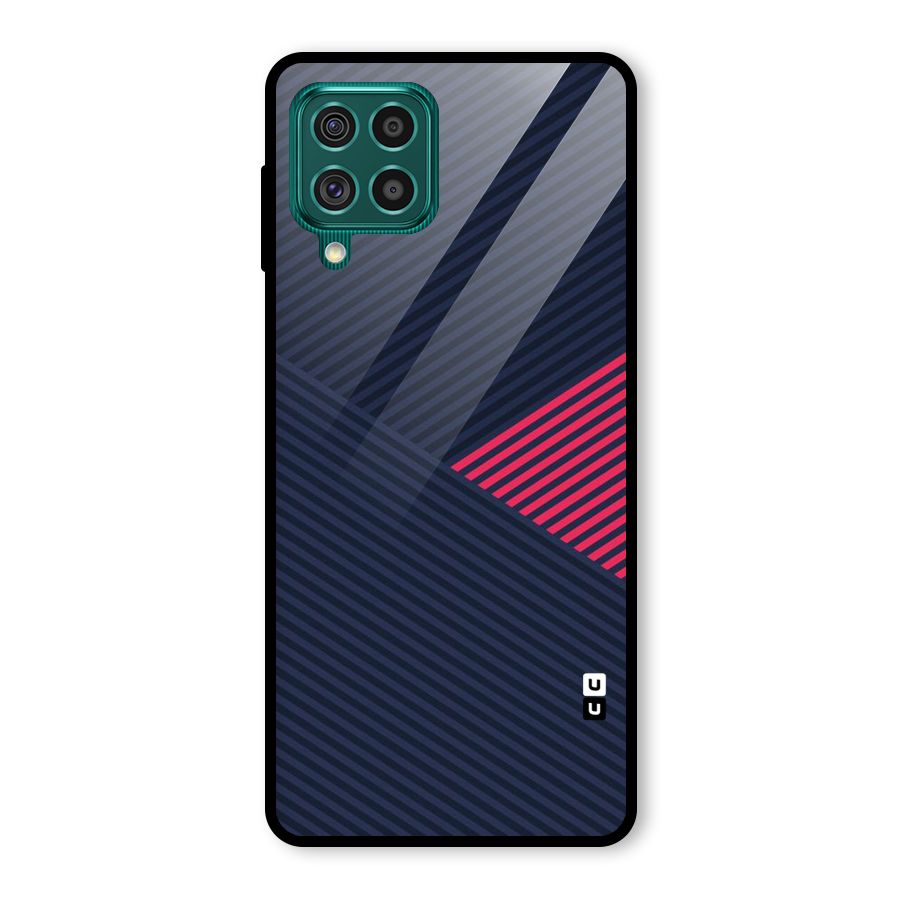 Criscros Stripes Glass Back Case for Galaxy F62