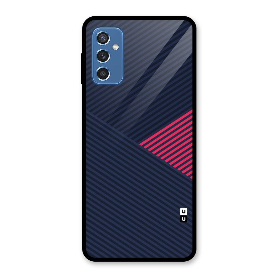 Criscros Stripes Glass Back Case for Galaxy M52 5G