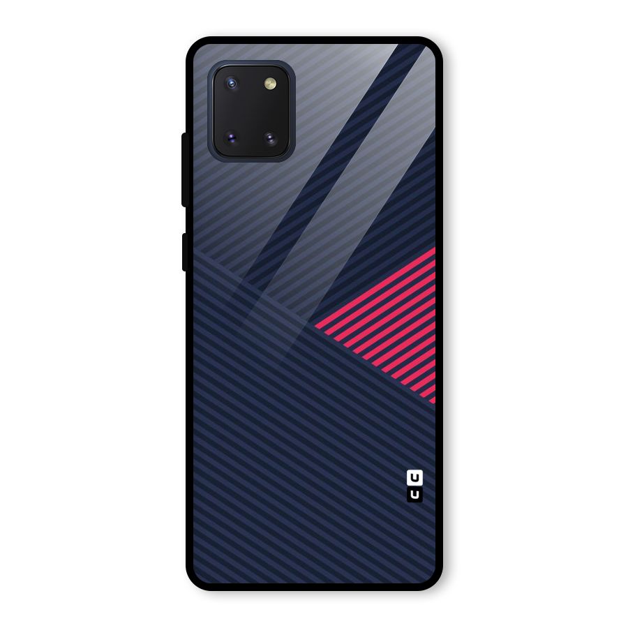 Criscros Stripes Glass Back Case for Galaxy Note 10 Lite