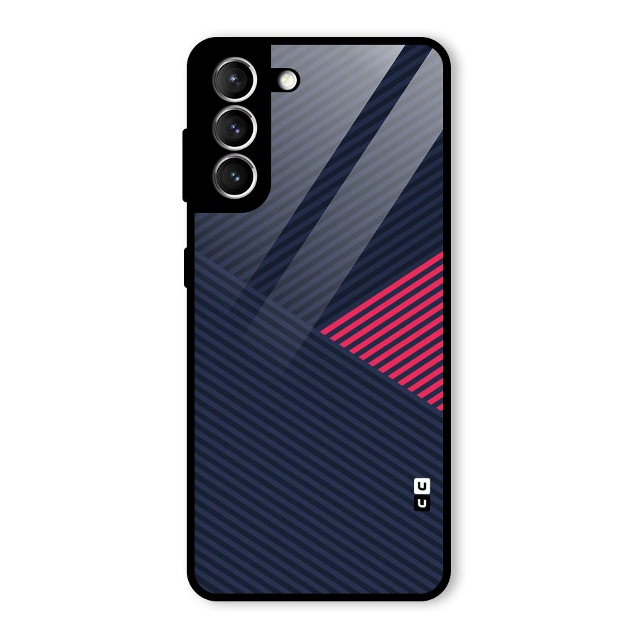Criscros Stripes Glass Back Case for Galaxy S21 5G
