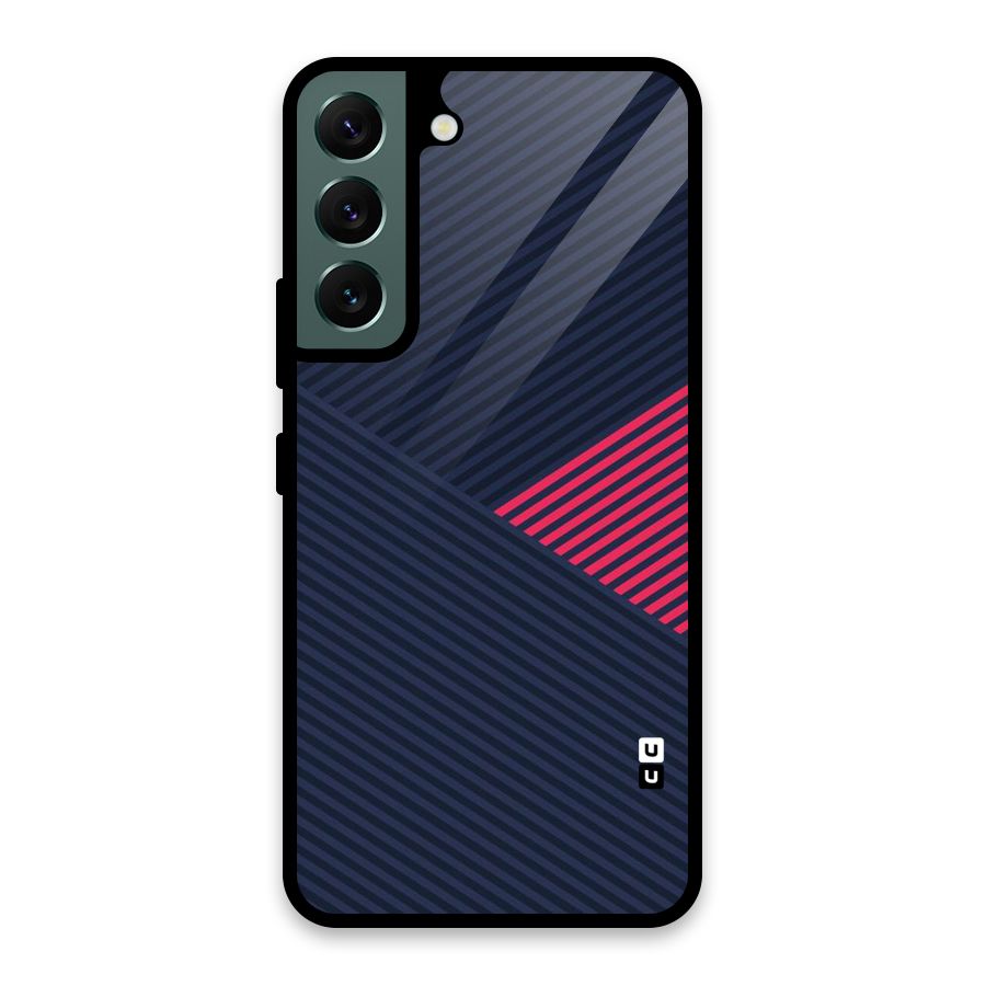 Criscros Stripes Glass Back Case for Galaxy S22 5G