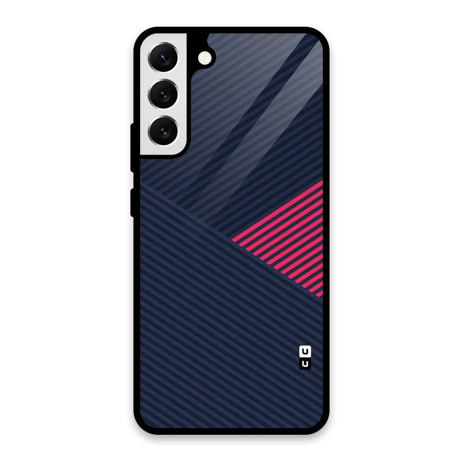 Criscros Stripes Glass Back Case for Galaxy S22 Plus 5G
