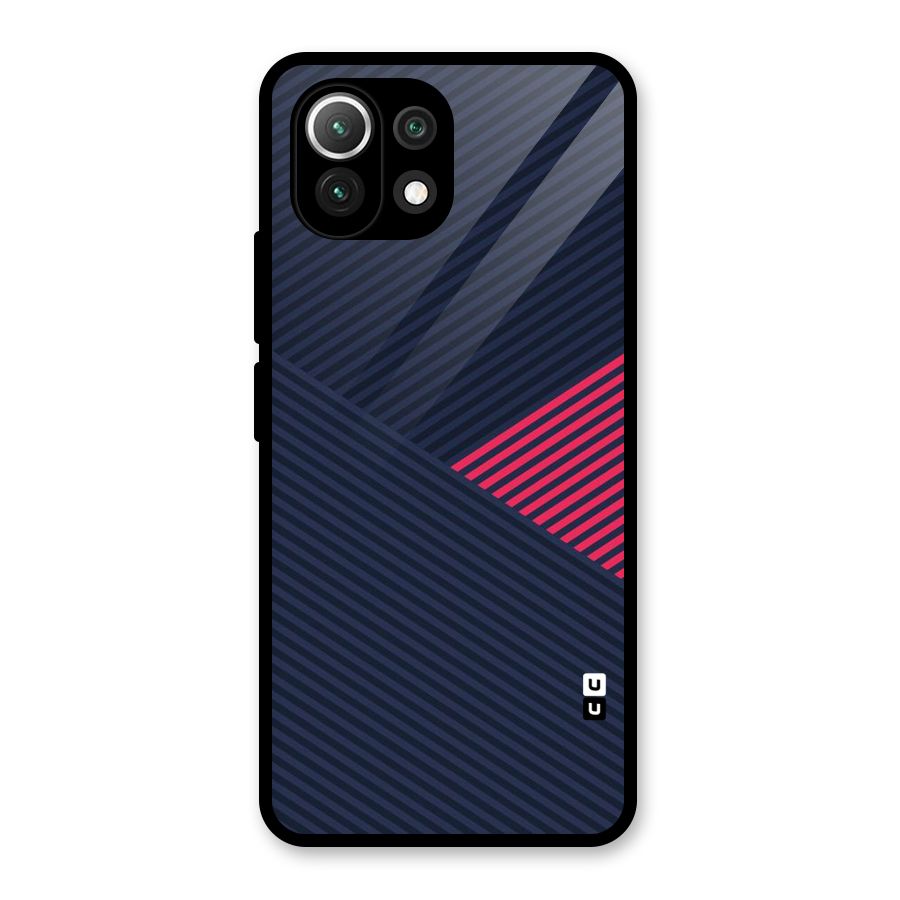Criscros Stripes Glass Back Case for Mi 11 Lite NE 5G