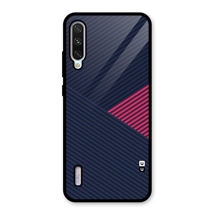 Criscros Stripes Glass Back Case for Mi A3