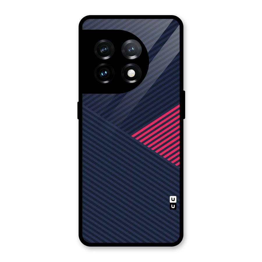 Criscros Stripes Glass Back Case for OnePlus 11