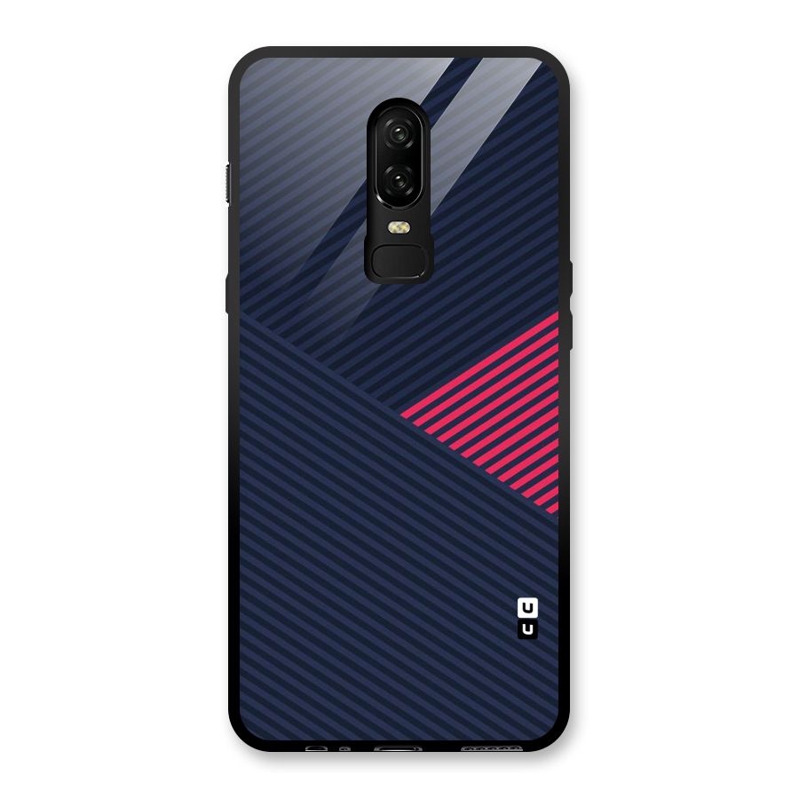 Criscros Stripes Glass Back Case for OnePlus 6