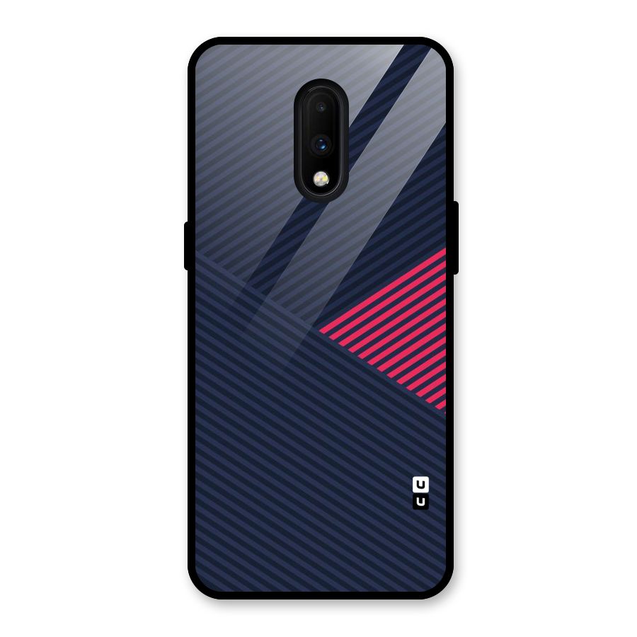 Criscros Stripes Glass Back Case for OnePlus 7