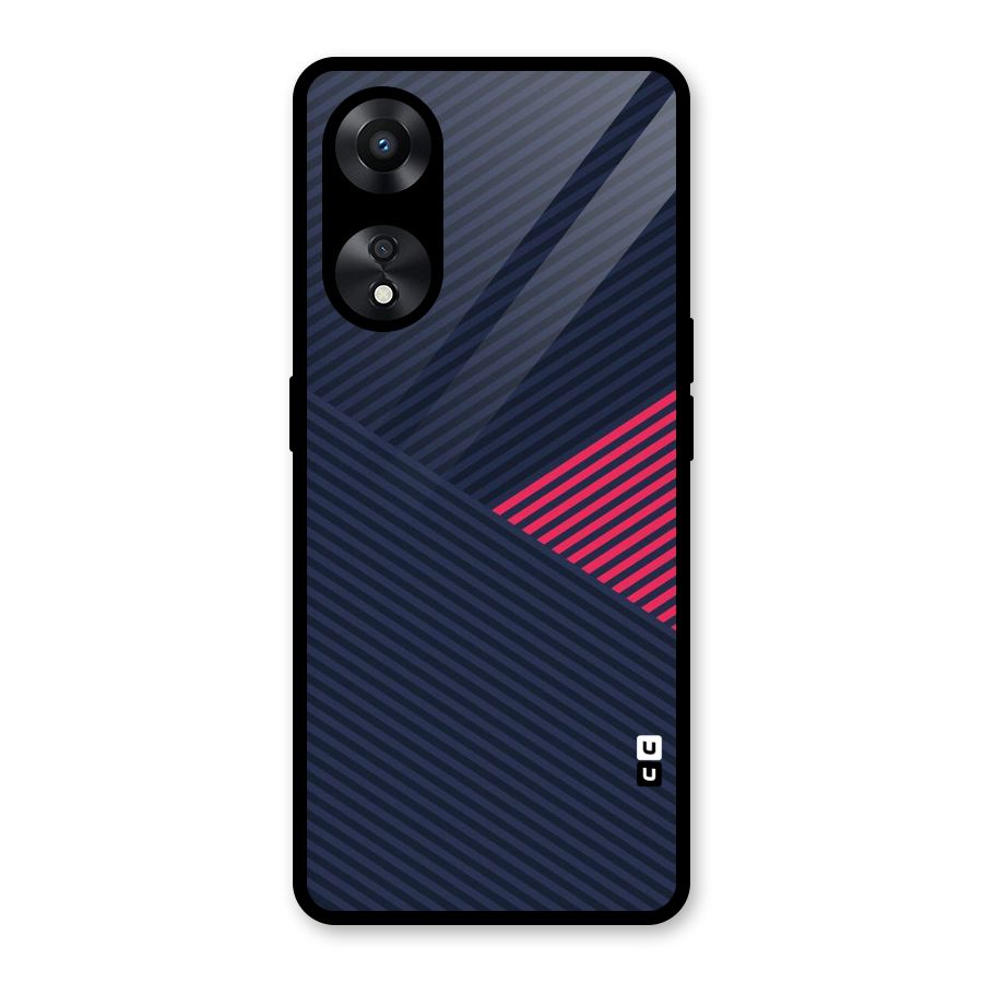 Criscros Stripes Glass Back Case for Oppo A78