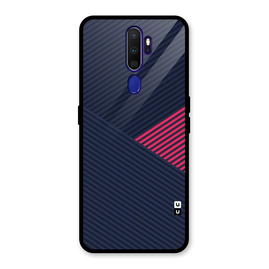 Criscros Stripes Glass Back Case for Oppo A9 (2020)