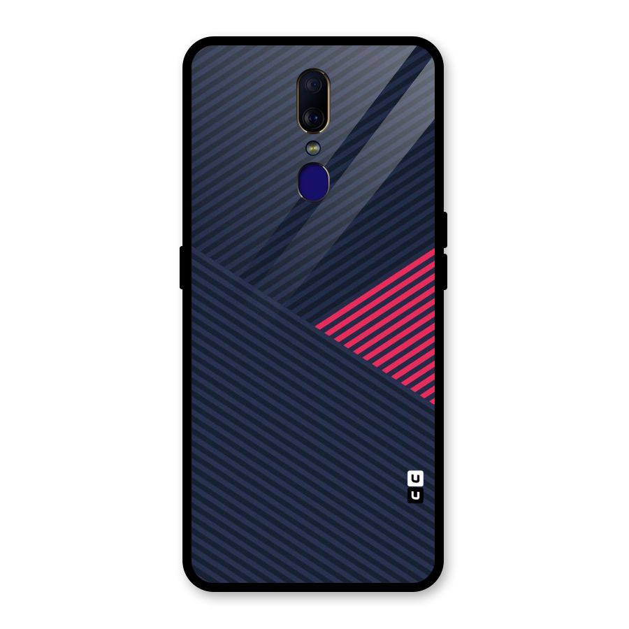 Criscros Stripes Glass Back Case for Oppo F11