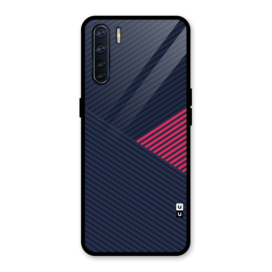 Criscros Stripes Glass Back Case for Oppo F15