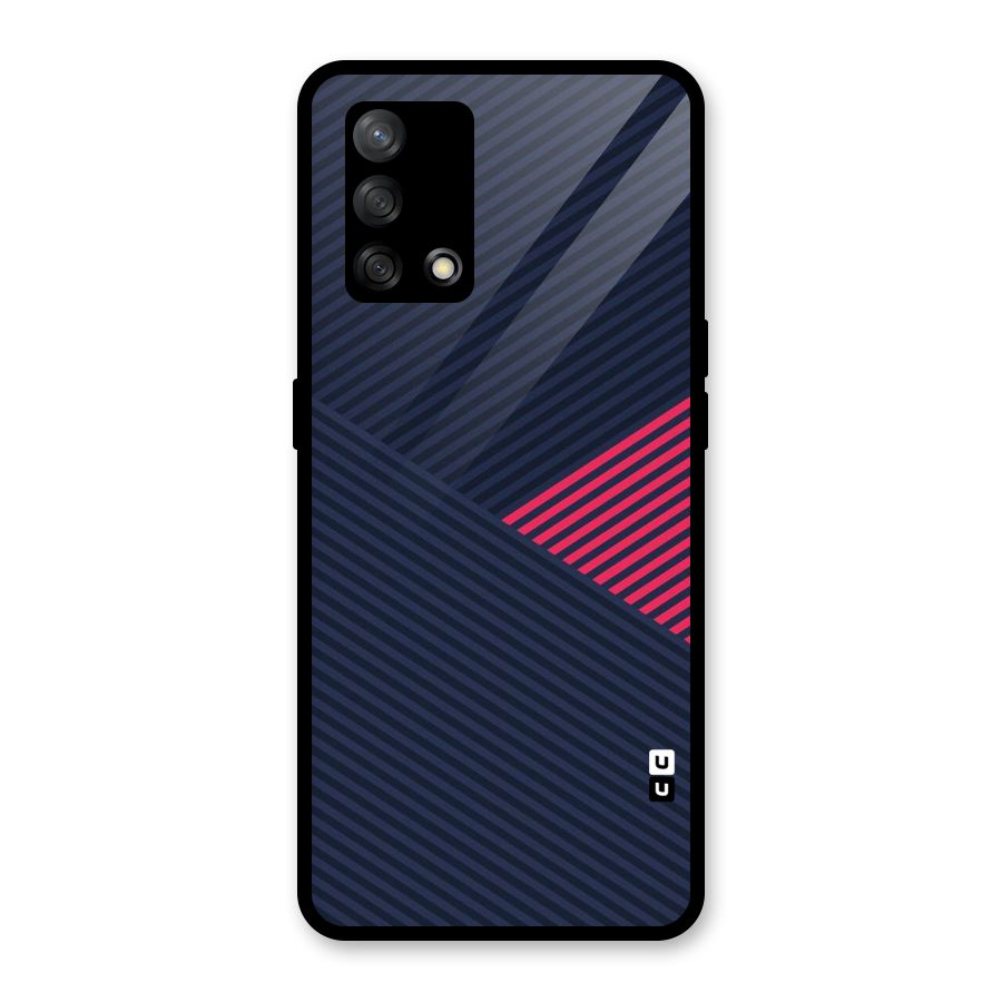 Criscros Stripes Glass Back Case for Oppo F19